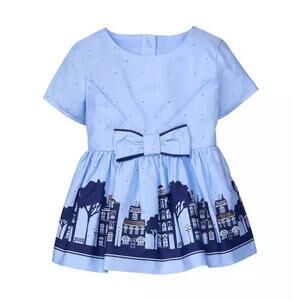 Janie and Jack Blue Top sz 6-12 m City Border Top